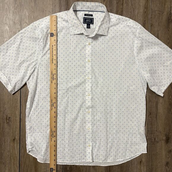 Jos A Bank Shirt Mens 3X 3XL Short Sleeve Palm Trees Tailored Fit Button Down Up - Picture 4 of 10